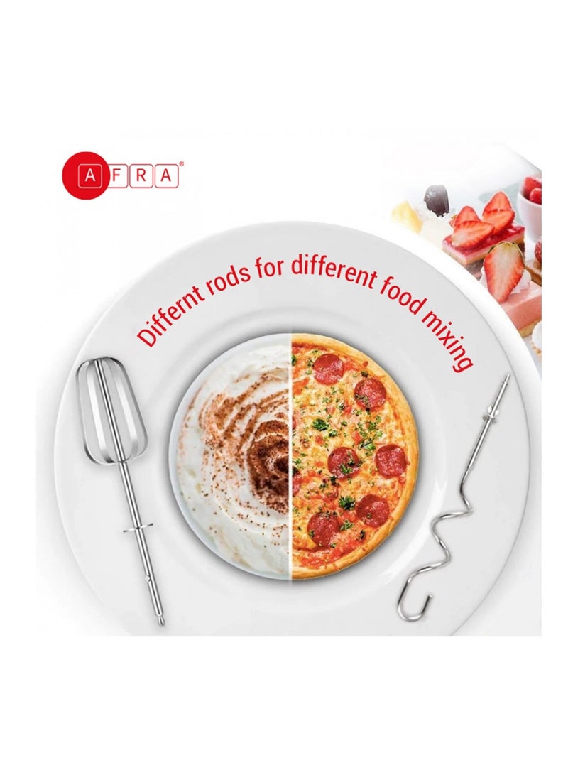 عفرا Japan Hand Mixer, 250W, For Eggs and Dough, Ejector Button with Safety, 5 Speed Settings, Turbo Function, G-MARK, ESMA, ROHS, and CB Certified, 2 years warranty 1.0 kg 250.0 W AF-250HMWT White - Image 5