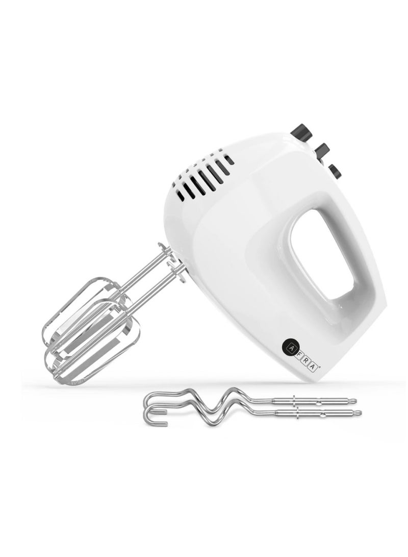 عفرا Japan Hand Mixer, 250W, For Eggs and Dough, Ejector Button with Safety, 5 Speed Settings, Turbo Function, G-MARK, ESMA, ROHS, and CB Certified, 2 years warranty 1.0 kg 250.0 W AF-250HMWT White - Image 1