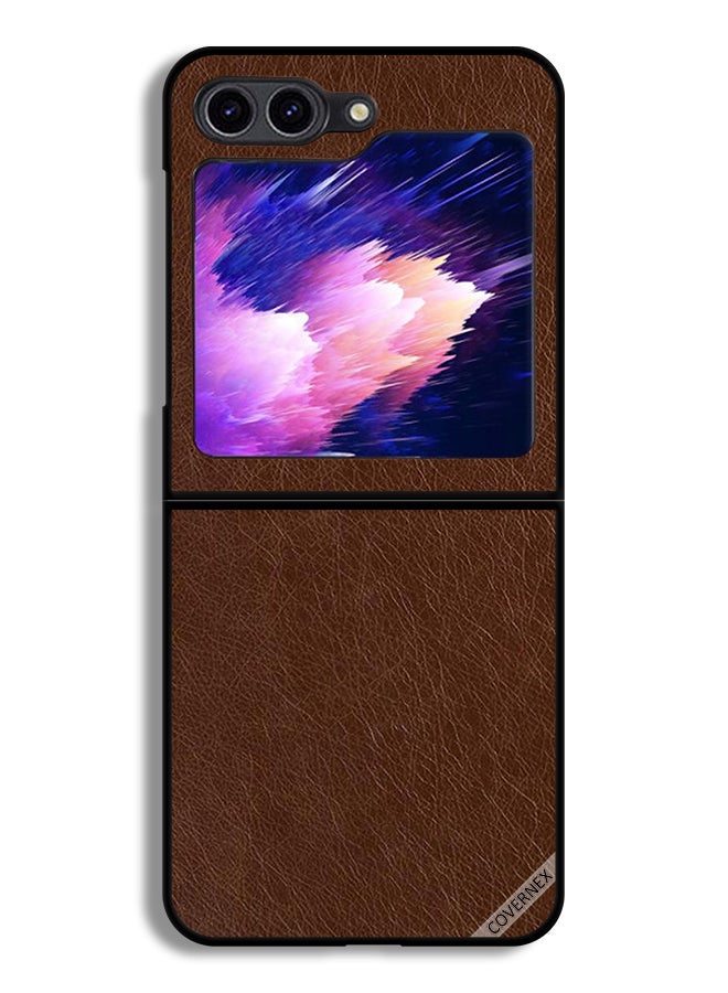 Covernex Samsung Galaxy Z Flip6 Protective Case Cover Leather Pattern  - Image 1