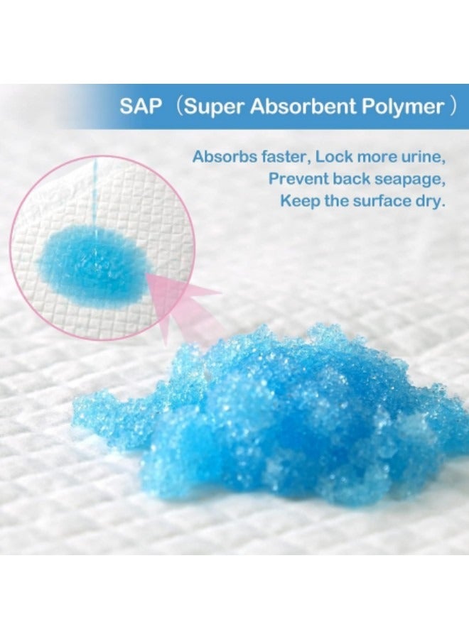 GGEROU 20 Pieces Baby Disposable Changing Pads,Heavy Absorbent Diaper Underpads for Changing Table, Waterproof Toddler Pee Pad 60x45cm - Image 4