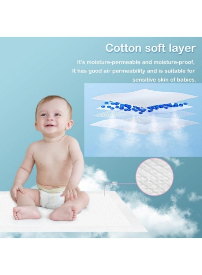 GGEROU 20 Pieces Baby Disposable Changing Pads,Heavy Absorbent Diaper Underpads for Changing Table, Waterproof Toddler Pee Pad 60x45cm - Image 2