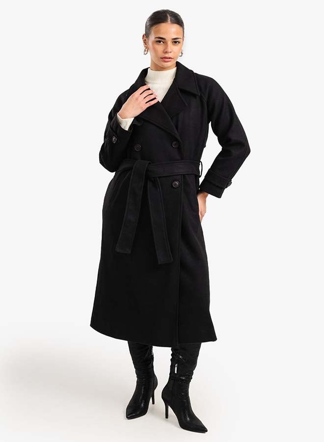 Clue Double Breasted Wool Coat - Image 1