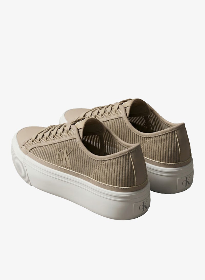 CALVIN KLEIN Stripe Knit Vulcanised Flatform Trainers - Image 4