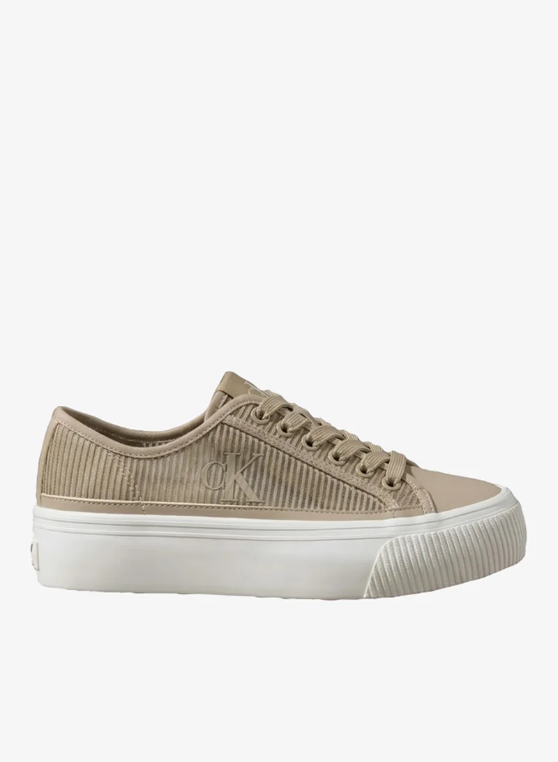 Stripe Knit Vulcanised Flatform Trainers