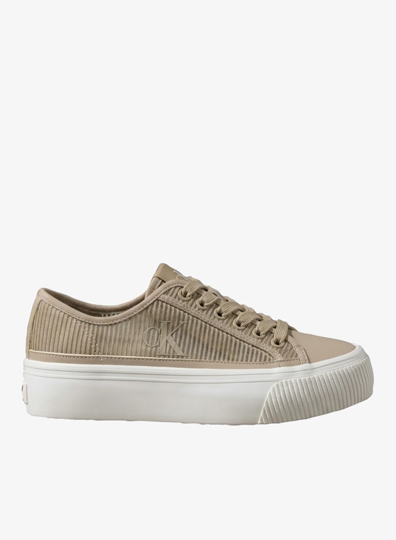 CALVIN KLEIN Stripe Knit Vulcanised Flatform Trainers - Image 1