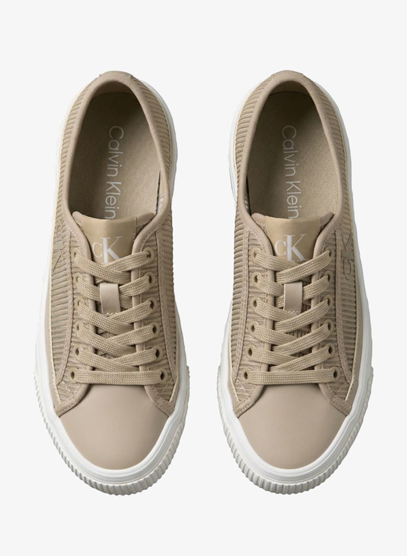 CALVIN KLEIN Stripe Knit Vulcanised Flatform Trainers - Image 5