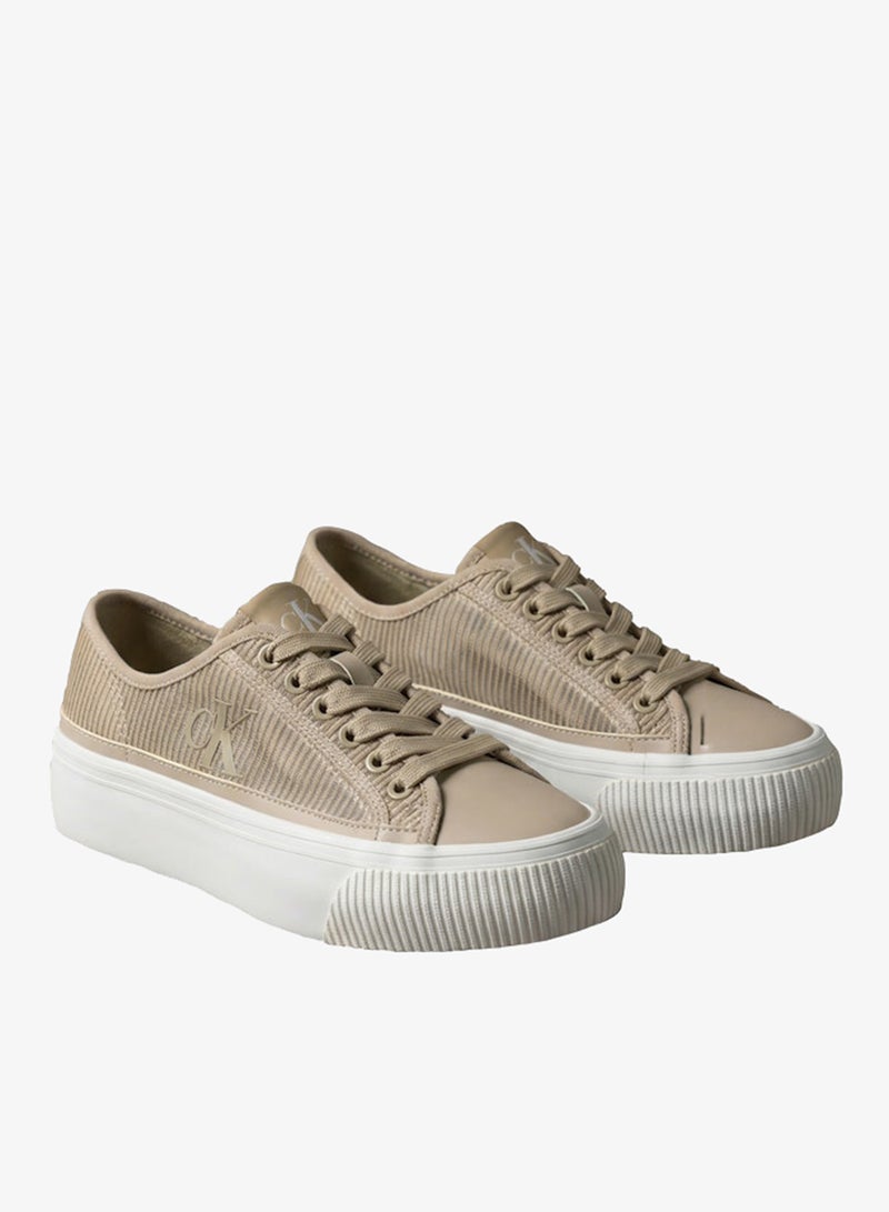 CALVIN KLEIN Stripe Knit Vulcanised Flatform Trainers - Image 3