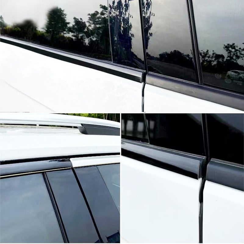 NANSH 16Ft Glossy Black Automotive Car Exterior and Interior Molding Trim Universal Bumper Window Door Body Side Decorative Strip Scratch-Proof (1 inch (25mm)) - Image 5