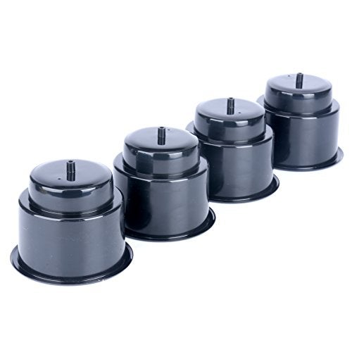 Amarine Made Amarine-made (Set of 4) Black Recessed Drop in Plastic Cup Drink Can Holder with Drain for Boat Car Marine Rv - Black - Image 5