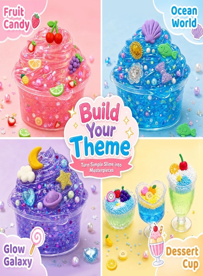 3 otters 24 Pack DIY Slime Kit for Kids with Glow Powder - Image 3