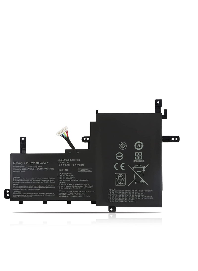 Terabyte بطارية لابتوب B31N1842 لأجهزة ASUS VivoBook S15 X513EQ X513EP X513EA X531F X531FA K531F S531F S531FA S531FL S5500F S5500FL V5050E V531F V531F V5311 FA V5311 FL Series B200-03440000 - Image 1