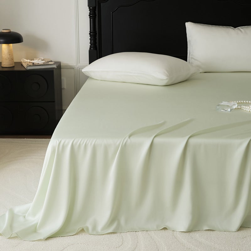 Solid Color 100 Lanjing Tencel Bed Cover Single Piece Summer Ice Silk Naked Sleep Lyocell Bed Cover Bed Sheet Quilt Cover - Image 1