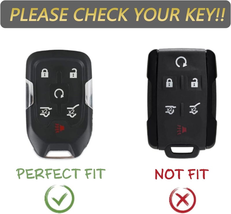 KarLingjun Key Fob Cover for Chevy GMC with Leather Keychain - Image 2
