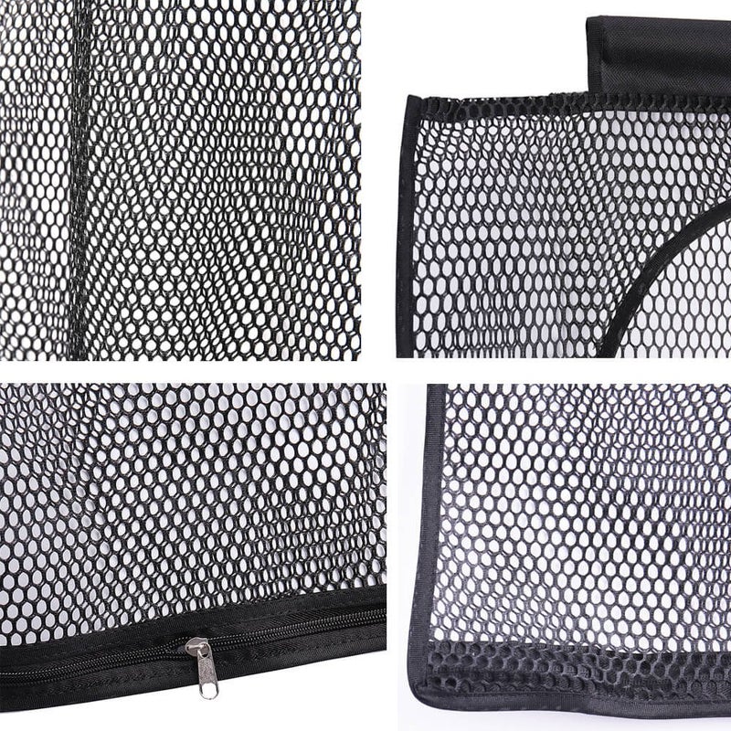 ALYER Breathable Mesh Laundry Hamper,Foldable Hanging Closet Storage Basket,Portable Space Saving Dirty Clothes Bag (Black) - Image 3
