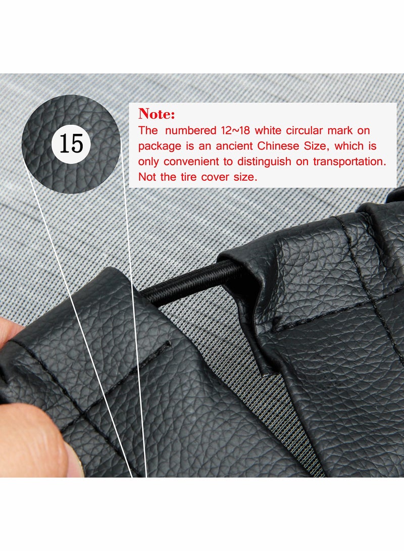 27-30 inch Spare Tire Cover Thickening Leather Universal Fit for Jeep, Trailer, RV, SUV, Truck, Soft  Tough Tire Wheel Cover for Car(Fits Entire Wheel Size 27-30 inch) - Image 3