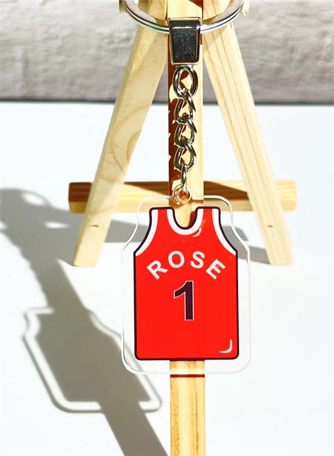 Commemorative Jersey Basketball Star Keychain Men And Women Schoolbag Car Pendant Accessories