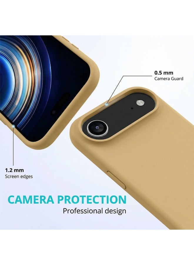 موبكوس جراب Mobcos iPhone 17 Air بني اللون بشعار Elite، مصنوع من السيليكون الفاخر، مزود بخاصية الشحن اللاسلكي المغناطيسي | ملمس ناعم كالحرير | حماية فائقة ضد الصدمات بمعايير عسكرية | توافق مغناطيسي قوي | غطاء أنيق ونحيف - Image 3