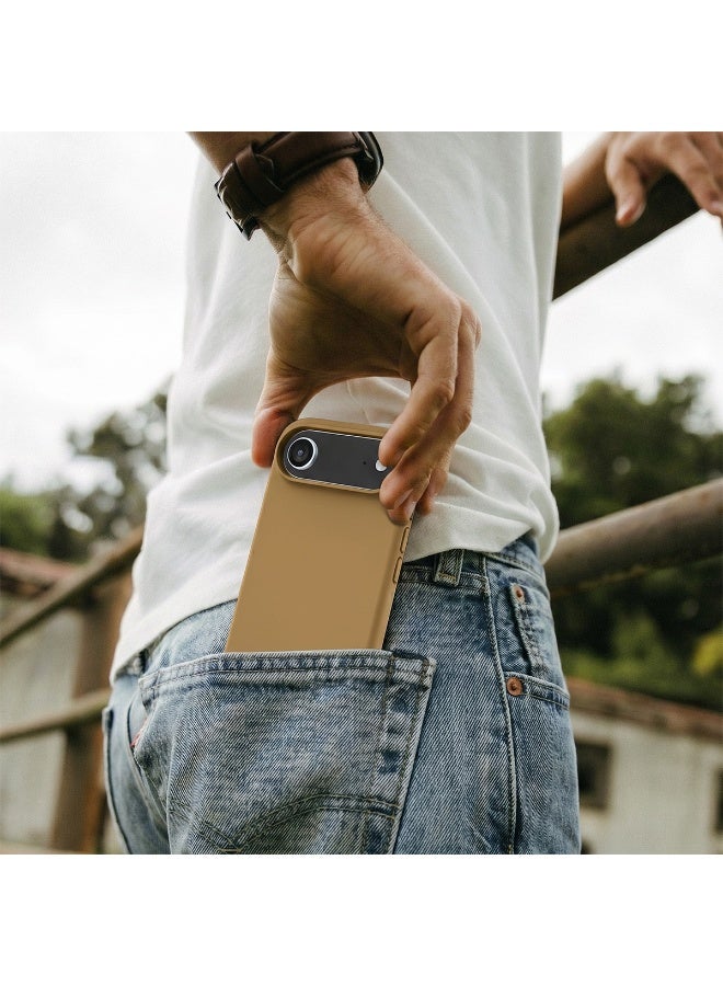 موبكوس جراب Mobcos iPhone 17 Air بني اللون بشعار Elite، مصنوع من السيليكون الفاخر، مزود بخاصية الشحن اللاسلكي المغناطيسي | ملمس ناعم كالحرير | حماية فائقة ضد الصدمات بمعايير عسكرية | توافق مغناطيسي قوي | غطاء أنيق ونحيف - Image 5