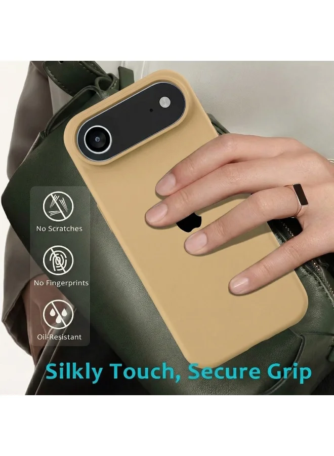 موبكوس جراب Mobcos iPhone 17 Air بني اللون بشعار Elite، مصنوع من السيليكون الفاخر، مزود بخاصية الشحن اللاسلكي المغناطيسي | ملمس ناعم كالحرير | حماية فائقة ضد الصدمات بمعايير عسكرية | توافق مغناطيسي قوي | غطاء أنيق ونحيف