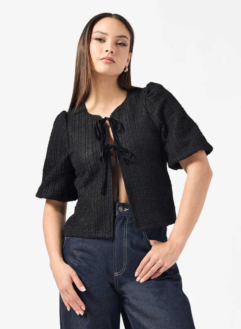 ONLY Onlpinja Front Open Cape Short Sleeve Cardigan