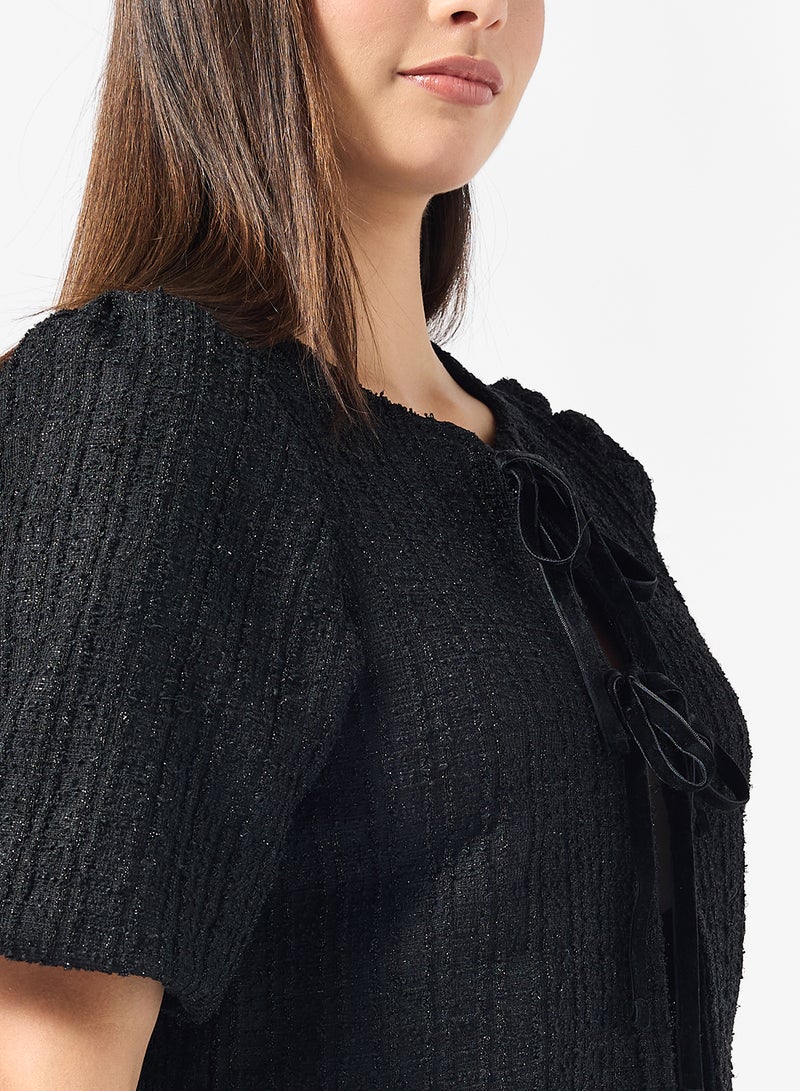 ONLY Onlpinja Front Open Cape Short Sleeve Cardigan - Image 3