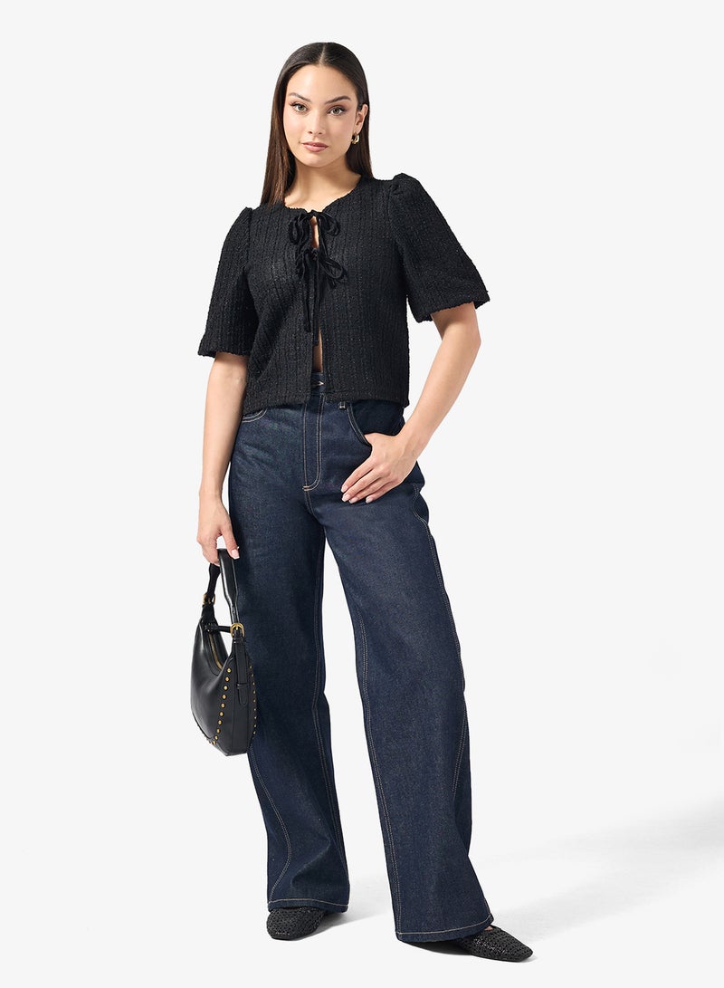 ONLY Onlpinja Front Open Cape Short Sleeve Cardigan - Image 4