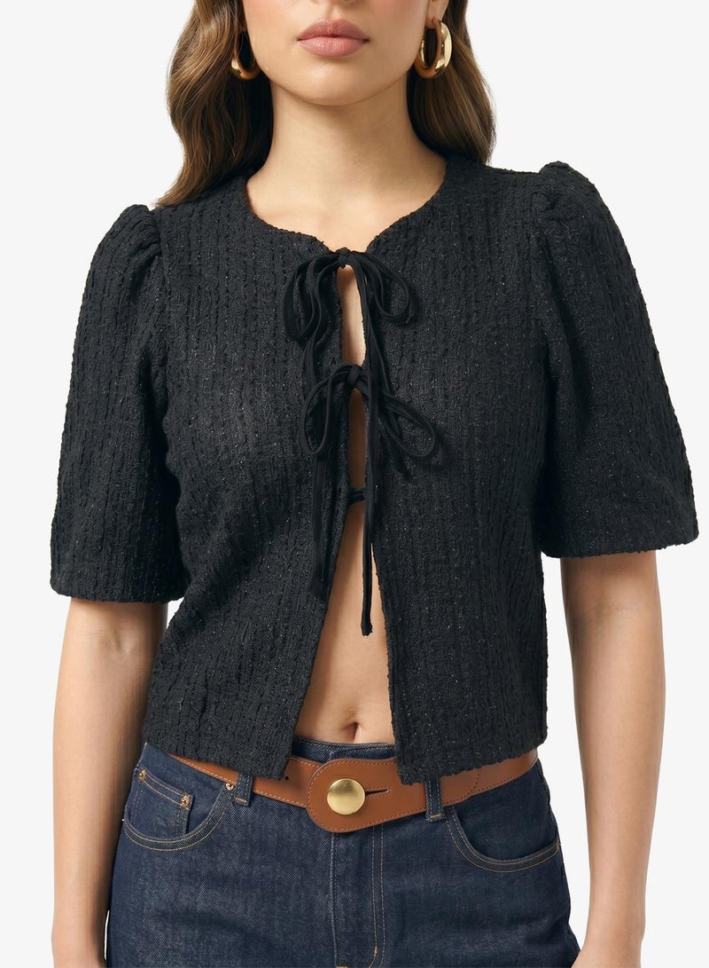 ONLY Onlpinja Front Open Cape Short Sleeve Cardigan - Image 4