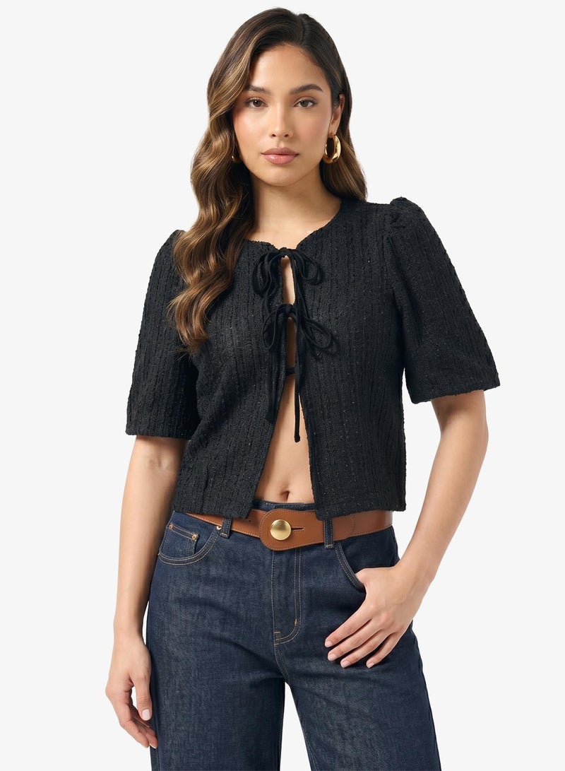 ONLY Onlpinja Front Open Cape Short Sleeve Cardigan - Image 5