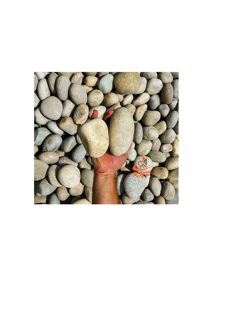 KNP Large River Pebbles Natural Garden Material 5kg - Image 3