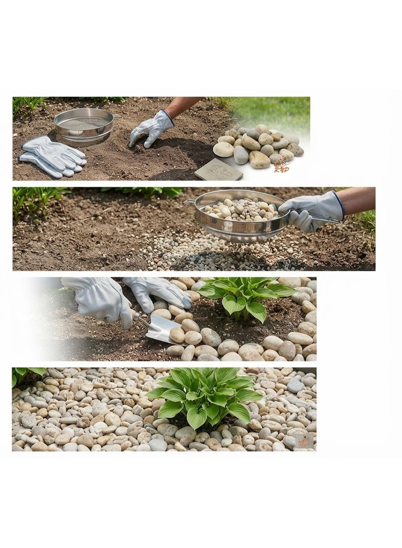 KNP Large River Pebbles Natural Garden Material 5kg - Image 2