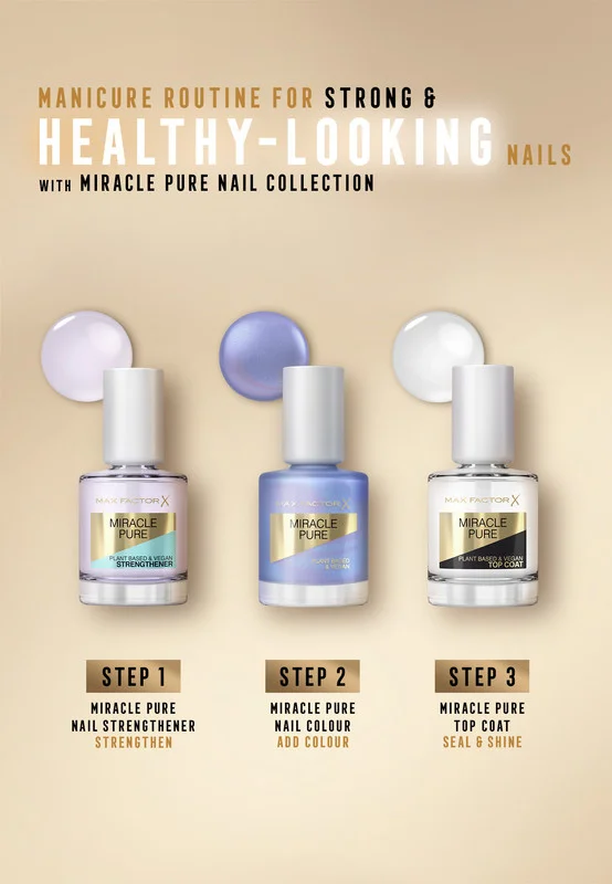 Max Factor Miracle Pure Nail Polish, Healing Crystal Collection - Opal Coat, 12ml