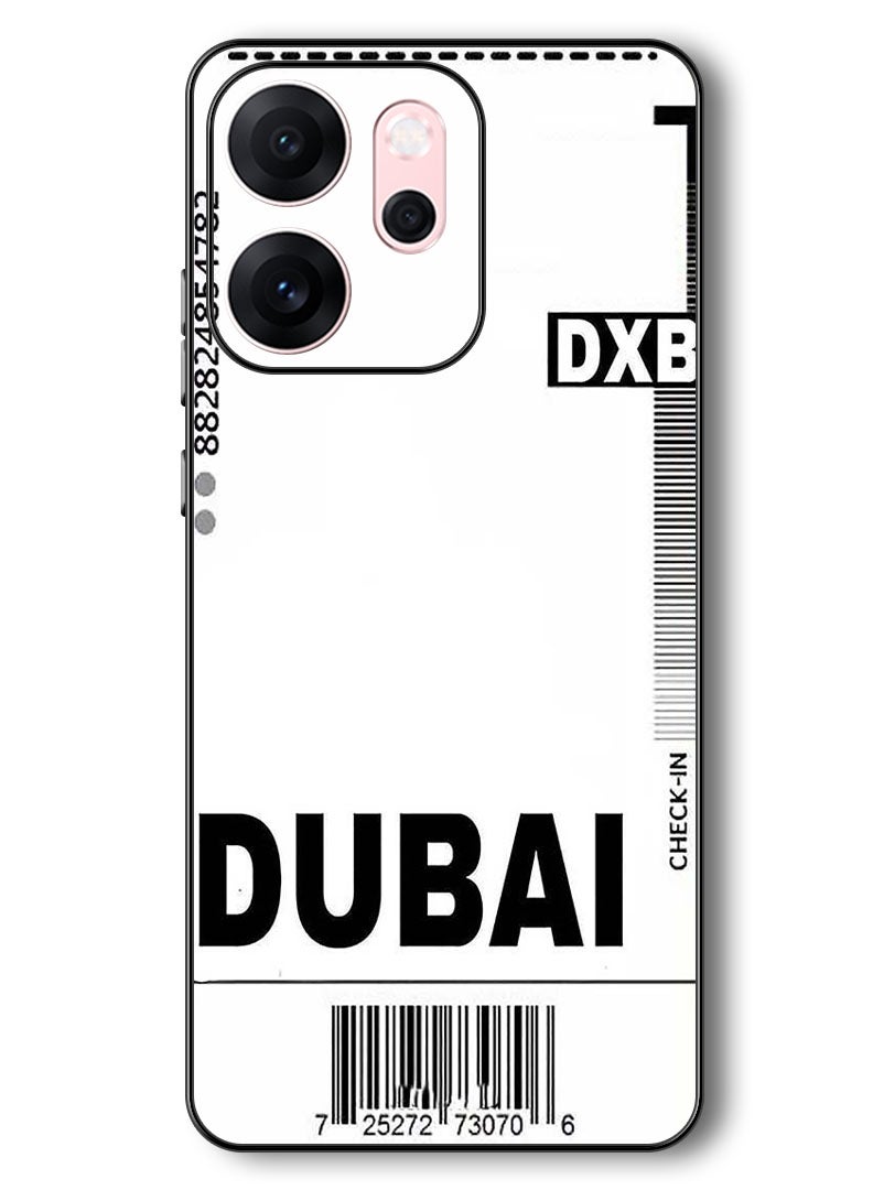 Theodor Case Compatible with Oppo Reno 14 F 6.57 Inch Protection Shockproof Bumper Cover DXB Boarding pass - Image 1