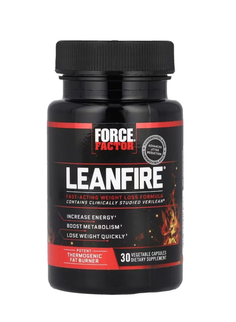 Force Factor LeanFire 30 Vegetable Capsules - Image 1