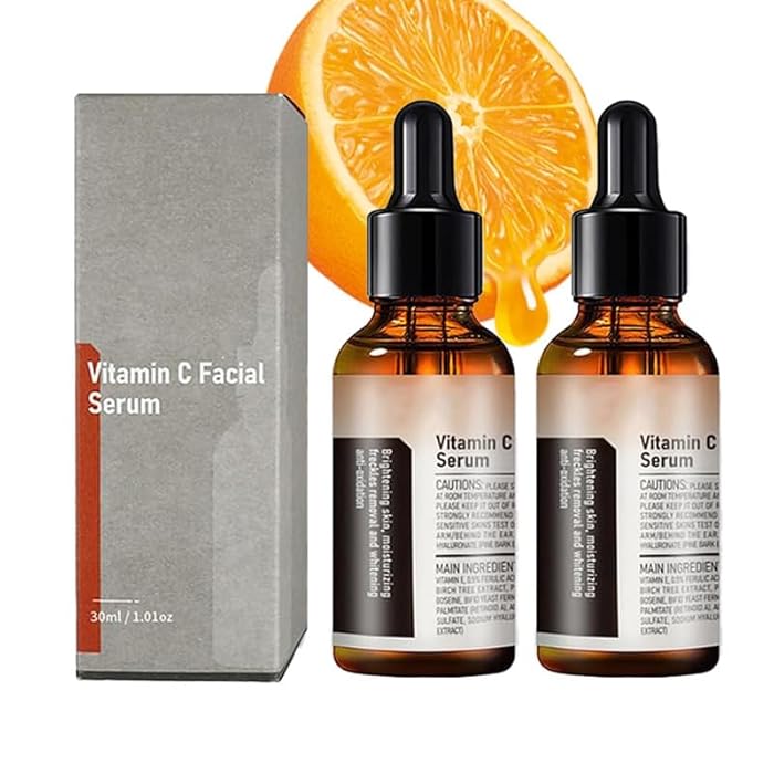 THUIOP Vitamin C Serum For Face, Anti Aging Face Serum with Vitamin C, Hyaluronic Acid, Vitamin E – Brightening Formula – Improve Appearance of Dark Spots, Tone, Fine Lines & Wrinkles (2Pcs) - Image 1