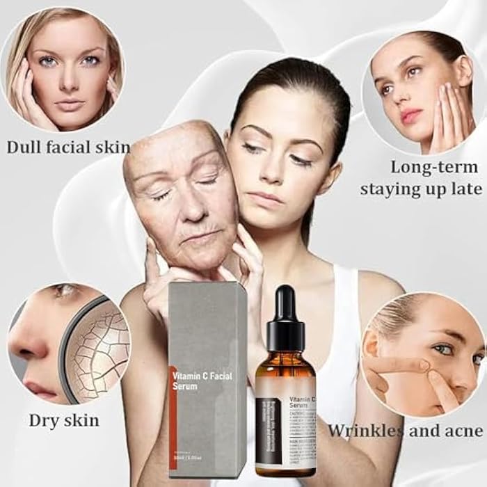 THUIOP Vitamin C Serum For Face, Anti Aging Face Serum with Vitamin C, Hyaluronic Acid, Vitamin E – Brightening Formula – Improve Appearance of Dark Spots, Tone, Fine Lines & Wrinkles (2Pcs) - Image 5