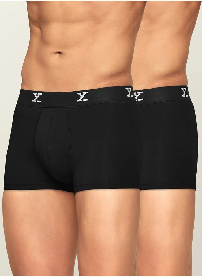 اكس واي اكس اكس Pack of 2 - Logo Waistband Detail Trunks by Styli