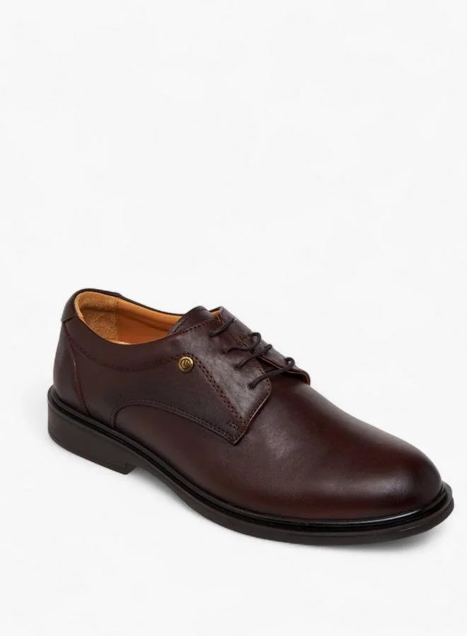 Le Confort BROWN Men Lace-Up Leather Derby Shoes for Men | Best Price UAE