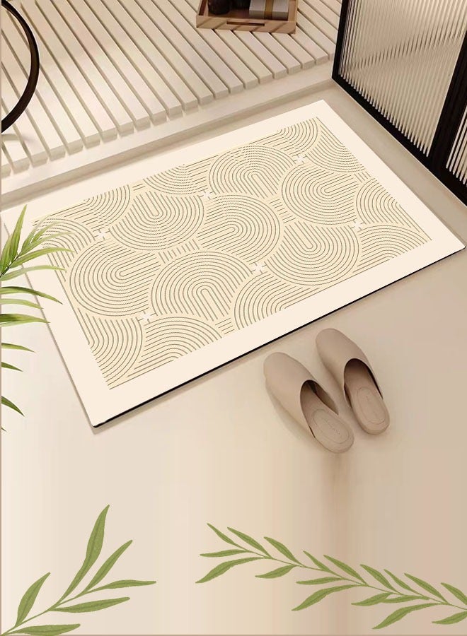 سجادة الطين دياتوم ، سجادة الحمام ، سجادة غير انزلاق ، امتصاص ، غير انزلاق وسريع الجفاف ، للسجادة الداخلية للداخل في الهواء الطلق ، سهلة التنظيف 60 * 40 سم - Image 2