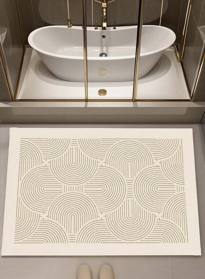 سجادة الطين دياتوم ، سجادة الحمام ، سجادة غير انزلاق ، امتصاص ، غير انزلاق وسريع الجفاف ، للسجادة الداخلية للداخل في الهواء الطلق ، سهلة التنظيف 60 * 40 سم - Image 1