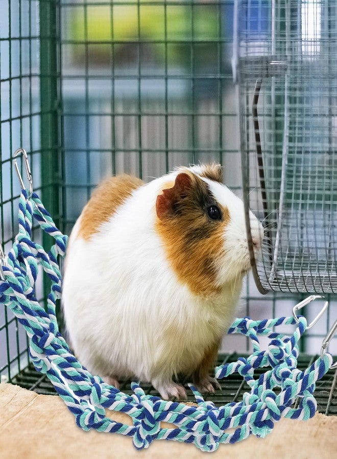 Berlune 6 Pcs Rat Ropes for Cage Rat Cage Accessories Climbing 12.6 x 9.84 Inch Bird Rope Toys for Pet Hammock Hamster Cotton Bridge Bird Ladder for Small Animal Habitat Play - Image 4
