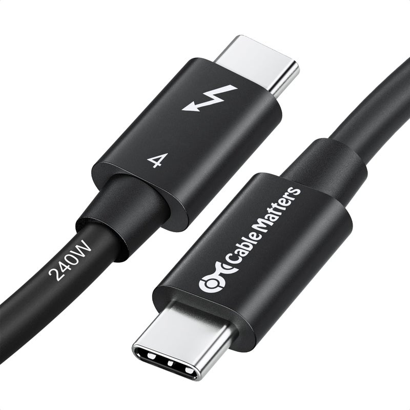 Cable Matters [Intel Certified] 40Gbps Thunderbolt 4 Cable 3.3ft with 8K Video and 240W Charging - 1m, Compatible with USB4, Thunderbolt 3 Cable and USB-C - Image 1