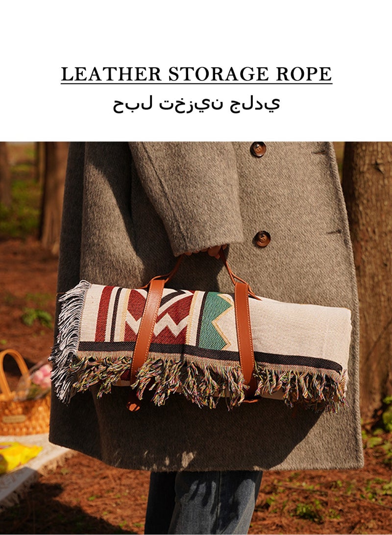 حصيرة التخييم متعددة الاستخدام في الهواء الطلق، بطانية النزهة، بساط التمدد للتمرين، بطانية مقاومة للرياح BO ho-Chic، مستلزمات التخييم - Image 1