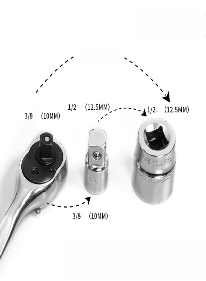 EMSTAR 6 PCS Socket Adapter and Reducer Set, 1/4", 3/8", 1/2" Chrome Vanadium Steel Ratchet/Socket Extension/Conversion Kit for Automotive - Image 5