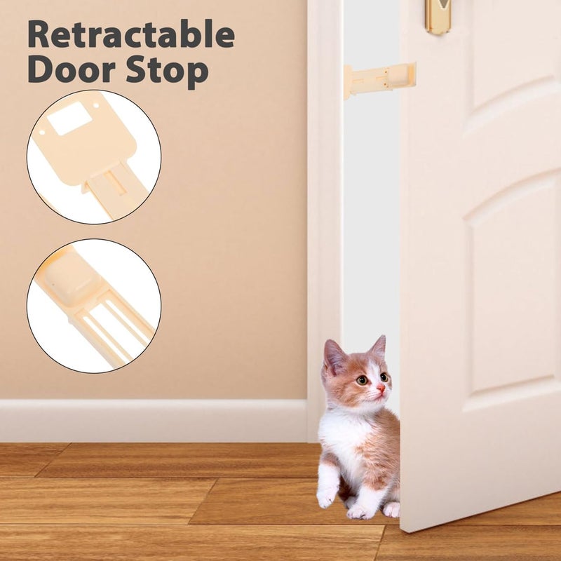 Portable Cat Door Blocker Extendable Cat Companion Latch Bracket for Pet Safety for Home Bedroom and Living Room Use - Image 2