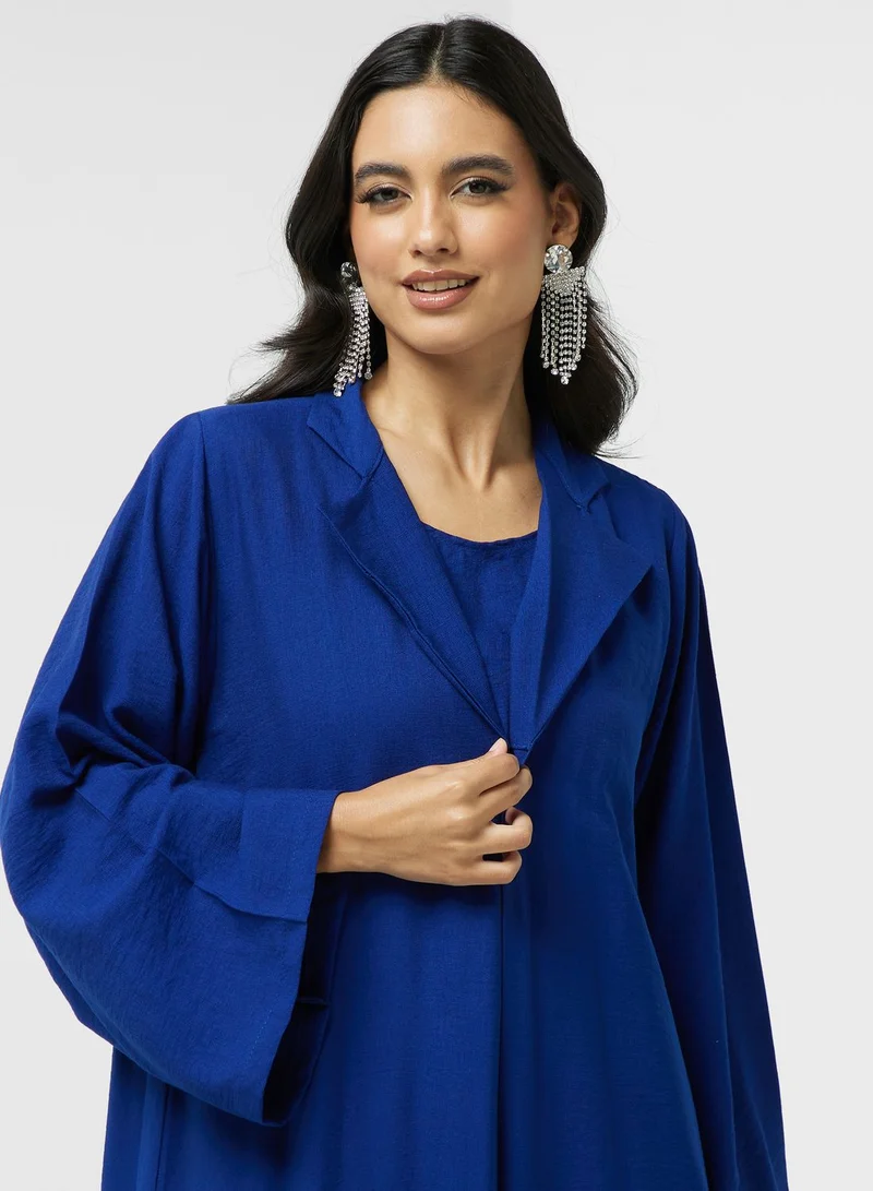 hayas closet Collar Robe & Pant Set