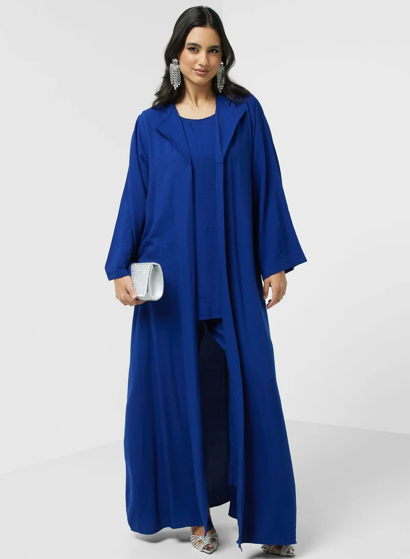 hayas closet Collar Robe & Pant Set