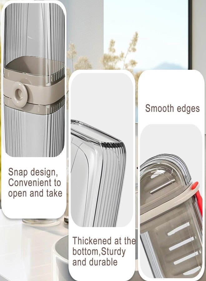 WOKNOW Toothbrush Travel Case and Soap Travel Case, Leakproof Soap Container with Cover, Portable Toothbrush Holder for Bathroom Storage, Camping, and Trip - Image 3