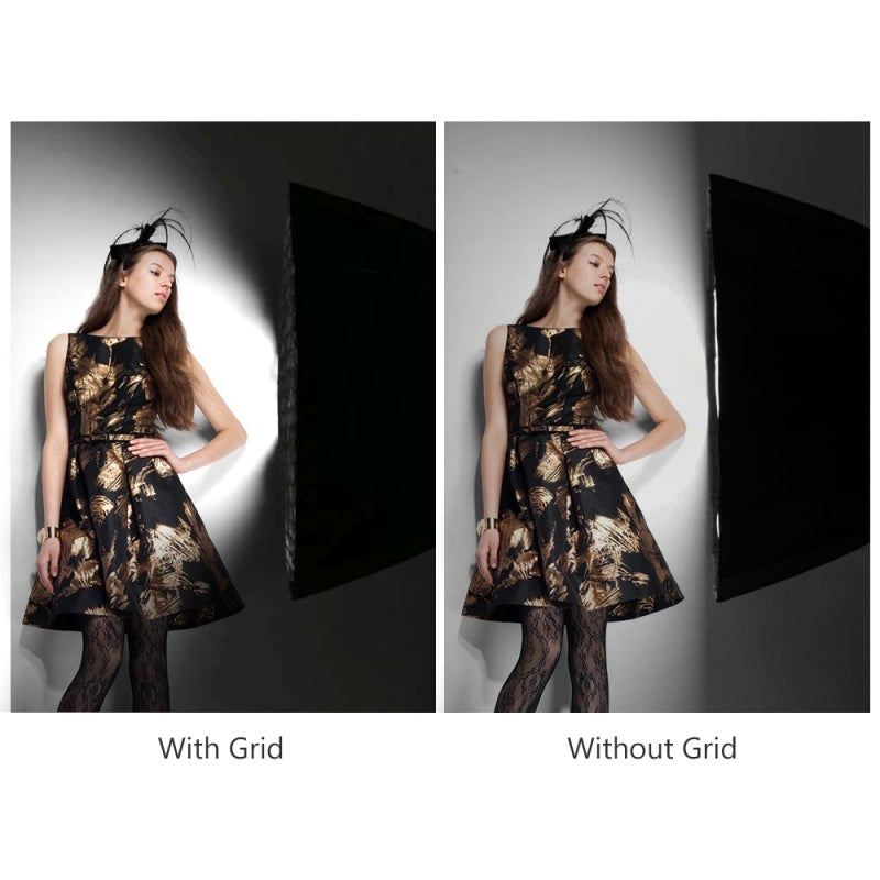 Honeycomb Grid 90cm/35inch Black: Lightweight Foldable Nylon Softbox Grid - Light Spill Reduction Photography Grid for Portrait Product Photography - Image 4