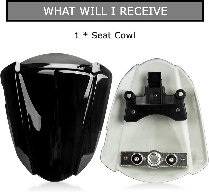 psler غطاء غطاء المقعد الخلفي لسيارة سوزوكي GSXR1000 K7 2007-2008 - أسود - Image 5