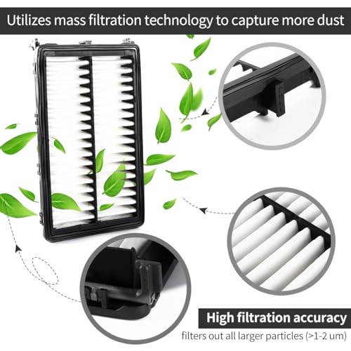 Myado Engine Air Filter 28113-L1000 28113N9000 Engine Air Filter for Hyundai 2022-2023 Tucson/Santa Cruz,2021-2023 Santa Fe,2020-2023 Sonata for Kia 2022-2023 Carnival,2021-2023 K5/Sorento,2023 Sportage - Image 3